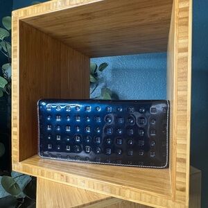 Arcadia Navy Patent Italian Leather Opera Clutch